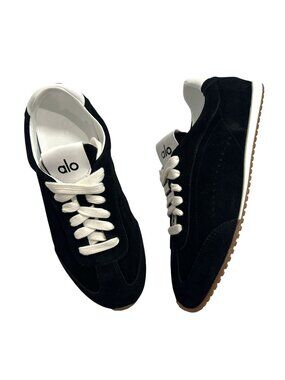 ALO Yoga Sunset Sneakers in Black Suede